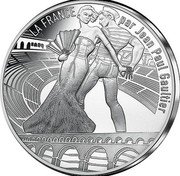 France 10 Euro France by Jean Paul Gaultier. Languedoc 2017  KM# 2396 LA FRANCE PAR JEAN-PAUL GAULTIER coin reverse