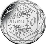 France 10 Euro France by Jean Paul Gaultier. Lyon 2017  KM# 2383 RÉPUBLIQUE FRANÇAISE EURO 10 2017 coin obverse