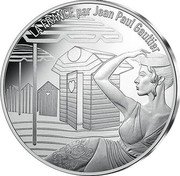 France 10 Euro France by Jean Paul Gaultier. Normandy 2017  KM# 2394 LA FRANCE PAR JEAN-PAUL GAULTIER coin reverse
