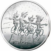 France 10 Euro Fraternity. Winter 2014  FRATERNITÉ SEMPÉ coin reverse France 10 Euro Fraternity. Winter 2014  FRATERNITÉ SEMPÉ coin reverse