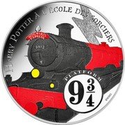 France 10 Euro Hogwarts Express 2021 KM# 2950 HARRY POTTER À L’ÉCOLE DES SORCIERS HOGWARTS EXPRESS 5972 PLATFORM 9¾ © WBEI coin reverse France 10 Euro Hogwarts Express 2021 KM# 2950 HARRY POTTER À L’ÉCOLE DES SORCIERS HOGWARTS EXPRESS 5972 PLATFORM 9¾ © WBEI coin reverse