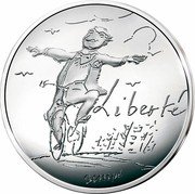 France 10 Euro Liberty. Spring 2014  LIBERTÉ SEMPÉ coin reverse France 10 Euro Liberty. Spring 2014  LIBERTÉ SEMPÉ coin reverse