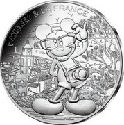 France 10 Euro Mickey & France. Burning Sun 2018  KM# 2479 MICKEY & LA FRANCE coin reverse France 10 Euro Mickey & France. Burning Sun 2018  KM# 2479 MICKEY & LA FRANCE coin reverse