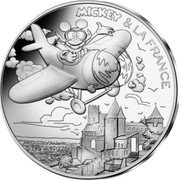 France 10 Euro Mickey & France. Overview of Occitania 2018  KM# 2481 MICKEY & LA FRANCE coin reverse France 10 Euro Mickey & France. Overview of Occitania 2018  KM# 2481 MICKEY & LA FRANCE coin reverse