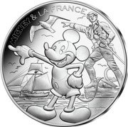 France 10 Euro Mickey & France. Sailing on the Horizon 2018  KM# 2483 MICKEY & LA FRANCE coin reverse France 10 Euro Mickey & France. Sailing on the Horizon 2018  KM# 2483 MICKEY & LA FRANCE coin reverse