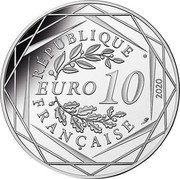 France 10 Euro (The Hefty Smurf) KM# 2860 RÉPUBLIQUE FRANÇAISE EURO 10 2020 coin obverse France 10 Euro (The Hefty Smurf) KM# 2860 RÉPUBLIQUE FRANÇAISE EURO 10 2020 coin obverse