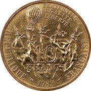 France 10 Francs (Essai) KM# E122 10 FRANCS ESSAI LIBERTÉ ÉGALITÉ FRATERNITÉ 1982 REPUBLIQUE FRANÇAISE coin obverse France 10 Francs (Essai) KM# E122 10 FRANCS ESSAI LIBERTÉ ÉGALITÉ FRATERNITÉ 1982 REPUBLIQUE FRANÇAISE coin obverse