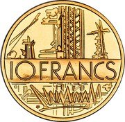 France 10 Francs France 1984 KM# P917 10 FRANCS coin reverse France 10 Francs France 1984 KM# P917 10 FRANCS coin reverse