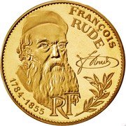 France 10 Francs Francois Rude. Piedfort 1984 c+d 184 KM# P919 FRANÇOIS RUDE 1784-1855 coin obverse France 10 Francs Francois Rude. Piedfort 1984 c+d 184 KM# P919 FRANÇOIS RUDE 1784-1855 coin obverse