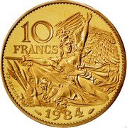 France 10 Francs Francois Rude. Piedfort 1984 c+d 184 KM# P919 10 FRANCS JP. GENDIS 1984 coin reverse France 10 Francs Francois Rude. Piedfort 1984 c+d 184 KM# P919 10 FRANCS JP. GENDIS 1984 coin reverse