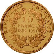 France 10 Francs (Louis-Napoleon Bonaparte) LOUIS-NAPOLEON BONAPARTE D'AP. BARRE coin reverse France 10 Francs (Louis-Napoleon Bonaparte) LOUIS-NAPOLEON BONAPARTE D'AP. BARRE coin reverse