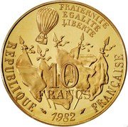 France 10 Francs (Piedfort) KM# P747 10 FRANCS LIBERTÉ ÉGALITÉ FRATERNITÉ 1982 REPUBLIQUE FRANÇAISE coin obverse France 10 Francs (Piedfort) KM# P747 10 FRANCS LIBERTÉ ÉGALITÉ FRATERNITÉ 1982 REPUBLIQUE FRANÇAISE coin obverse