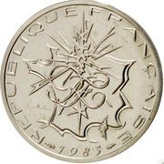 France 10 Francs Piedfort 1983 KM# P787 REPUBLIQUE FRANÇAISE RF MATHIEU 1983 coin obverse France 10 Francs Piedfort 1983 KM# P787 REPUBLIQUE FRANÇAISE RF MATHIEU 1983 coin obverse