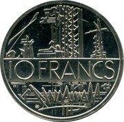 France 10 Francs (Piedfort) KM# P678 10 FRANCS coin reverse France 10 Francs (Piedfort) KM# P678 10 FRANCS coin reverse