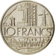 France 10 Francs Piedfort 1983 KM# P787 10 FRANCS coin reverse France 10 Francs Piedfort 1983 KM# P787 10 FRANCS coin reverse
