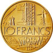 France 10 Francs Piedfort 1984  10 FRANCS coin reverse France 10 Francs Piedfort 1984  10 FRANCS coin reverse
