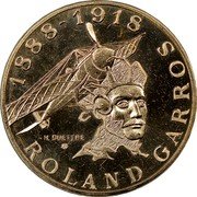 France 10 Francs (Roland Garros - Essai) KM# E139 H. DHUETTHE ROLAND GARROS 1888 - 1918 LIBERTE EGALITE FRATERNITE coin reverse France 10 Francs (Roland Garros - Essai) KM# E139 H. DHUETTHE ROLAND GARROS 1888 - 1918 LIBERTE EGALITE FRATERNITE coin reverse