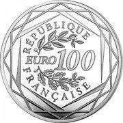 France 100 Euro 100th Anniversary of the Death of Auguste Rodin 2017  KM# 2436 RÉPUBLIQUE EURO 100 FRANÇAISE coin obverse France 100 Euro 100th Anniversary of the Death of Auguste Rodin 2017  KM# 2436 RÉPUBLIQUE EURO 100 FRANÇAISE coin obverse