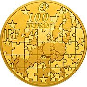 France 100 Euro European Union Expansion 2004 Proof KM# 1395 100 EURO RF coin obverse