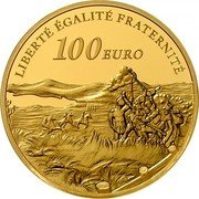 France 100 Euro 200th Anniversary of the Victory of Austerlitz 2005 Proof KM# 2025 LIBERTÉ ÉGALITÉ FRATERNITÉ 100 EURO coin reverse France 100 Euro 200th Anniversary of the Victory of Austerlitz 2005 Proof KM# 2025 LIBERTÉ ÉGALITÉ FRATERNITÉ 100 EURO coin reverse