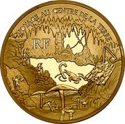 France 100 Euro A Journey to the Centre of the Earth 2006 Proof KM# 2069 VOYAGE AU CENTRE DE LA TERRE RF coin obverse