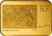 France 100 Euro Vassily Kandinsky 2011 Proof KM# 1820 RF COMPOSITION VIII 1923 coin obverse France 100 Euro Vassily Kandinsky 2011 Proof KM# 1820 RF COMPOSITION VIII 1923 coin obverse