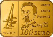 France 100 Euro Vassily Kandinsky 2011 Proof KM# 1820 LIBERTÉ ÉGALITÉ FRATERNITÉ 1866 1943 2011 100 EURO coin reverse France 100 Euro Vassily Kandinsky 2011 Proof KM# 1820 LIBERTÉ ÉGALITÉ FRATERNITÉ 1866 1943 2011 100 EURO coin reverse