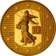 France 100 Euro 10th Anniversary of the Euro 2012 (a) Proof KM# 1892 RF 20 12 coin obverse France 100 Euro 10th Anniversary of the Euro 2012 (a) Proof KM# 1892 RF 20 12 coin obverse