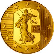 France 100 Euro Pessac Industrial Site. 40th Anniversary 2013 Proof KM# 2113 RF 20 13 coin obverse France 100 Euro Pessac Industrial Site. 40th Anniversary 2013 Proof KM# 2113 RF 20 13 coin obverse