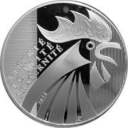 France 100 Euro Year of the Rooster 2014 KM# 2109 LIBERTÉ ÉGALITÉ FRATERNITÉ 2014 coin reverse France 100 Euro Year of the Rooster 2014 KM# 2109 LIBERTÉ ÉGALITÉ FRATERNITÉ 2014 coin reverse