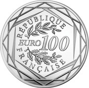 France 100 Euro Armistice Centenary 2018  KM# 2536 RÉPUBLIQUE FRANÇAISE EURO 100 coin obverse France 100 Euro Armistice Centenary 2018  KM# 2536 RÉPUBLIQUE FRANÇAISE EURO 100 coin obverse