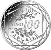 France 100 Euro General Charles de Gaulle 2020  KM# 2916 RÉPUBLIQUE FRANÇAISE 100 EURO coin obverse France 100 Euro General Charles de Gaulle 2020  KM# 2916 RÉPUBLIQUE FRANÇAISE 100 EURO coin obverse
