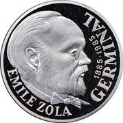 France 100 Francs KM# P961 Modern Republic 1885-1985 EMILE ZOLA GERMINAL coin reverse France 100 Francs KM# P961 Modern Republic 1885-1985 EMILE ZOLA GERMINAL coin reverse