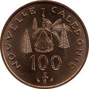 France 100 Francs (Marianne. New Caledonia) KM# 15 NOUVELLE - CALEDONIE 100 F coin reverse France 100 Francs (Marianne. New Caledonia) KM# 15 NOUVELLE - CALEDONIE 100 F coin reverse