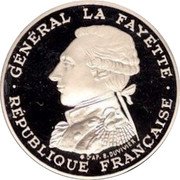 France 100 Francs (Piedfort. 230th anniversary of the birth of La Fayette.) KM# P991 GÉNÉRAL LA FAYETTE RÉPUBLIQUE FRANÇAISE D'AP. B. DUVIVIER coin reverse France 100 Francs (Piedfort. 230th anniversary of the birth of La Fayette.) KM# P991 GÉNÉRAL LA FAYETTE RÉPUBLIQUE FRANÇAISE D'AP. B. DUVIVIER coin reverse