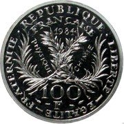 France 100 Francs 50th Anniversary of the Death of Marie Curie. Piedfort 1984 KM# P925 REPUBLIQUE FRANÇAISE LIBERTE-EGALITE-FRATERNITE 1984 PHYSIQUE CHIMIE 100 F coin obverse France 100 Francs 50th Anniversary of the Death of Marie Curie. Piedfort 1984 KM# P925 REPUBLIQUE FRANÇAISE LIBERTE-EGALITE-FRATERNITE 1984 PHYSIQUE CHIMIE 100 F coin obverse