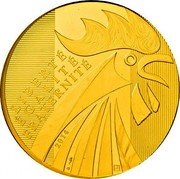 France 1000 Euro The Rooster 2014 KM# 2107 LIBERTÉ ÉGALITÉ FRATERNITÉ 2014 coin reverse France 1000 Euro The Rooster 2014 KM# 2107 LIBERTÉ ÉGALITÉ FRATERNITÉ 2014 coin reverse