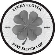 Niue 2 Dollars (Charles III Lucky Clover) LUCKY CLOVER 9999 9999 FINE SILVER 1 OZ coin reverse
