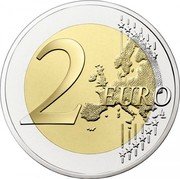 France 2 Euro 25th Anniversary of the Pink Ribbon. Coloured 2017Â Proof KM# 2363.1 2 EURO LL coin reverse France 2 Euro 25th Anniversary of the Pink Ribbon. Coloured 2017Â Proof KM# 2363.1 2 EURO LL coin reverse