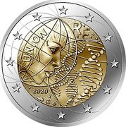 France 2 Euro Medical Research 2020Â proof UNION RF 2020 coin obverse France 2 Euro Medical Research 2020Â proof UNION RF 2020 coin obverse