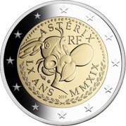France 2 Euro The 60th Anniversary of Asterix 2019  Proof KM# 2560 ASTÉRIX RF LX ANS 2019 MMXIX coin obverse
