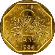 France 2 Francs KM# P909 Modern Republic REPUBLIQUE FRANÇAISE D'APRÈS O. ROTY coin obverse France 2 Francs KM# P909 Modern Republic REPUBLIQUE FRANÇAISE D'APRÈS O. ROTY coin obverse