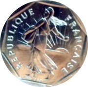 France 2 Francs Piedfort 1980 KM# P672 LIBERTE EGALITE FRATERNITE 2 FRANCS 1980 coin obverse