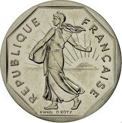 France 2 Francs (Piedfort) KM# P671 LIBERTE EGALITE FRATERNITE 2 FRANCS 1980 coin obverse France 2 Francs (Piedfort) KM# P671 LIBERTE EGALITE FRATERNITE 2 FRANCS 1980 coin obverse