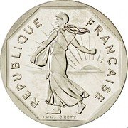 France 2 Francs (Piedfort) KM# P703 REPUBLIQUE FRANÇAISE D'APRÈS O. ROTY coin obverse France 2 Francs (Piedfort) KM# P703 REPUBLIQUE FRANÇAISE D'APRÈS O. ROTY coin obverse