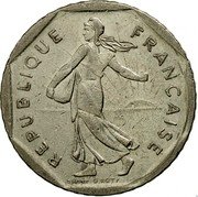 France 2 Francs Piedfort 1982 KM# Pn735 REPUBLIQUE FRANÇAISE D'APRÈS O. ROTY coin obverse France 2 Francs Piedfort 1982 KM# Pn735 REPUBLIQUE FRANÇAISE D'APRÈS O. ROTY coin obverse