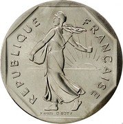 France 2 Francs (Piedfort) KM# P907 RÉPUBLIQUE FRANÇAISE D’APRÈS O.ROTY coin obverse France 2 Francs (Piedfort) KM# P907 RÉPUBLIQUE FRANÇAISE D’APRÈS O.ROTY coin obverse