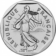 France 2 Francs (Piedfort) KM# P737 REPUBLIQUE FRANÇAISE D'APRÈS O. ROTY coin reverse France 2 Francs (Piedfort) KM# P737 REPUBLIQUE FRANÇAISE D'APRÈS O. ROTY coin reverse