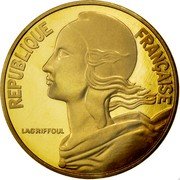 France 20 Centimes (Piedfort) REPUBLIQUE FRANÇAISE LAGRIFFOUL coin obverse