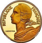 France 20 Centimes (Piedfort) KM# P662 LAGRIFFOUL REPUBLIQUE FRANÇAISE coin reverse